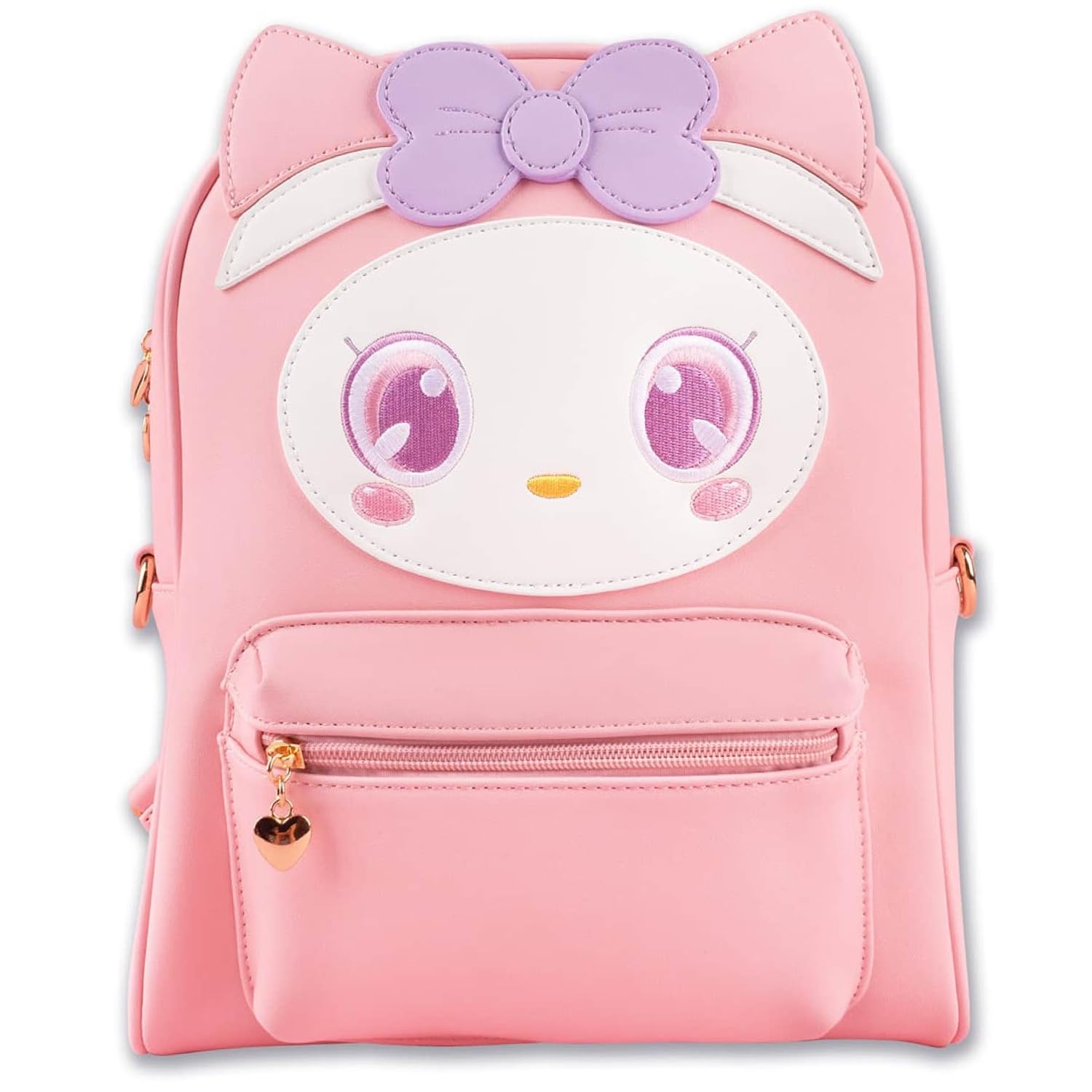 BelugaDesign Anime Cat Backpack for Women Everyday School Cute Kawaii Cutecore Bag | Large Pink Purple Pastel | Y2K Trav