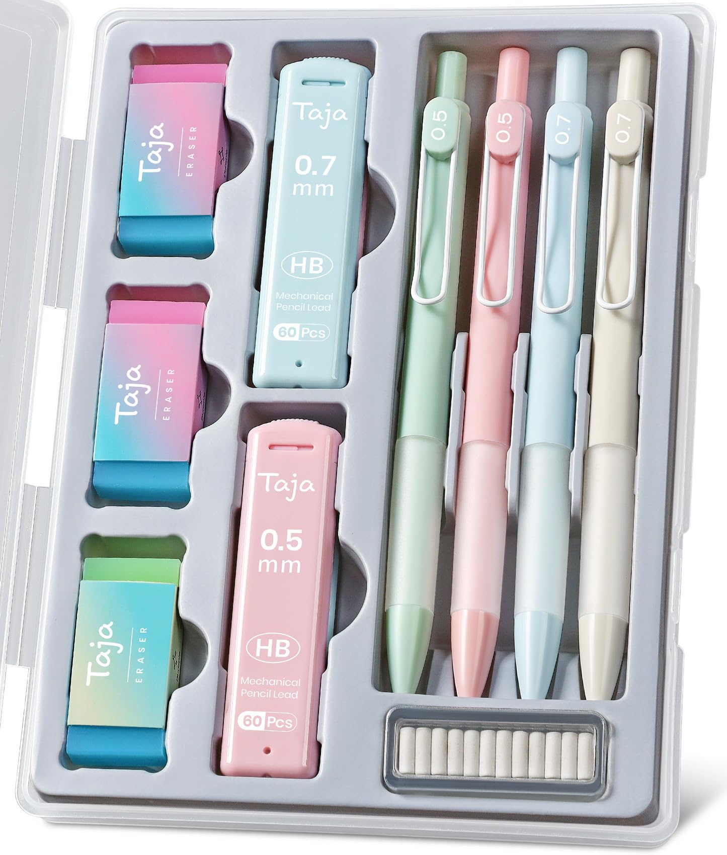 Cute 4 Pcs Pastel Mechanical Pencils 0.7 & 0.5mm for Girl Boy - Back to School Supplies
Aesthetic 4 Pcs 0.7 & 0.5mm Past