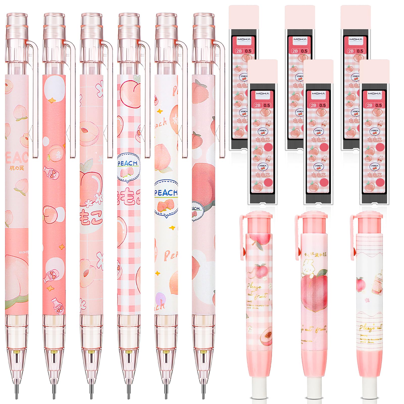 Sabary 15 Pcs Kawaii Mechanical Pencil Set for Kids and Students
Sabary 15 Pcs Kawaii Mechanical Pencils with Cute Erase