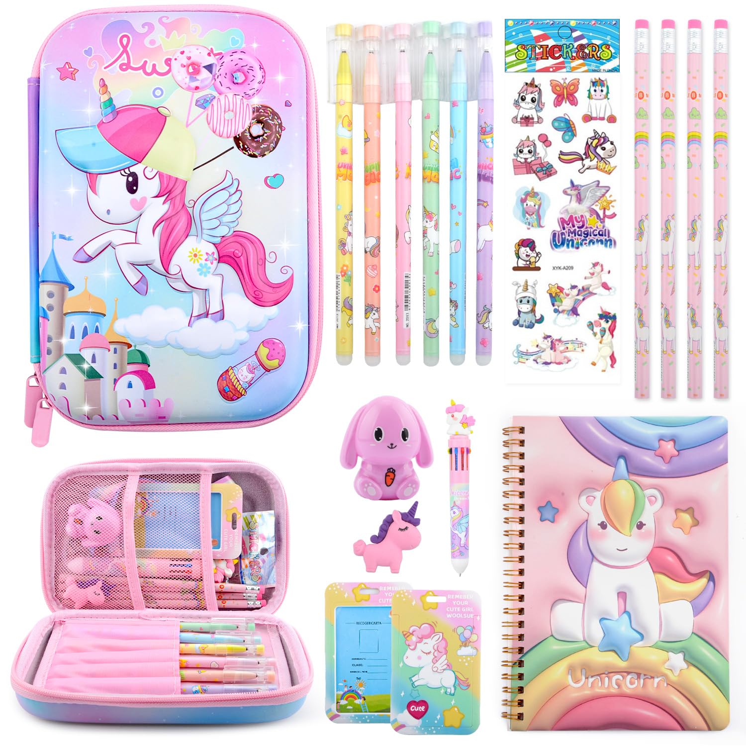 Unicorn Birthday Gifts for Kids Kawaii Pencil Case Pink Large Capacity School Supplies
Kids Birthday Gifts Cute Kawaii 3